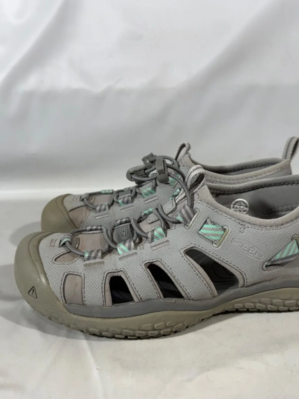 Keen SOLR Gray Mint Outdoor Sandals Water Hiking Sandals Women Size 7.5 EU 38